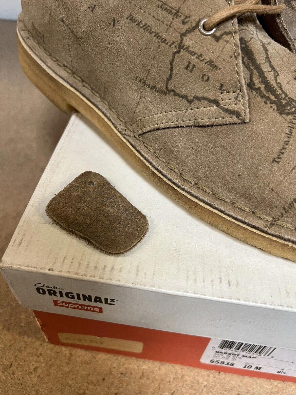 Supreme SS13 Supreme Clarks Desert Map Tan Suede Chukka Boots 65938 Size US 10 / EU 43 - 3 Thumbnail