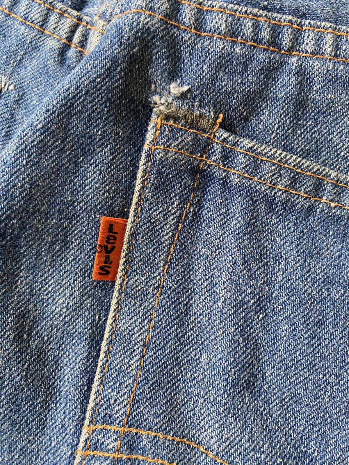 Vintage RARE !!! Vintage 70s Levi’s 646 Orange Tab Flare Denim Size US 30 / EU 46 - 19 Thumbnail