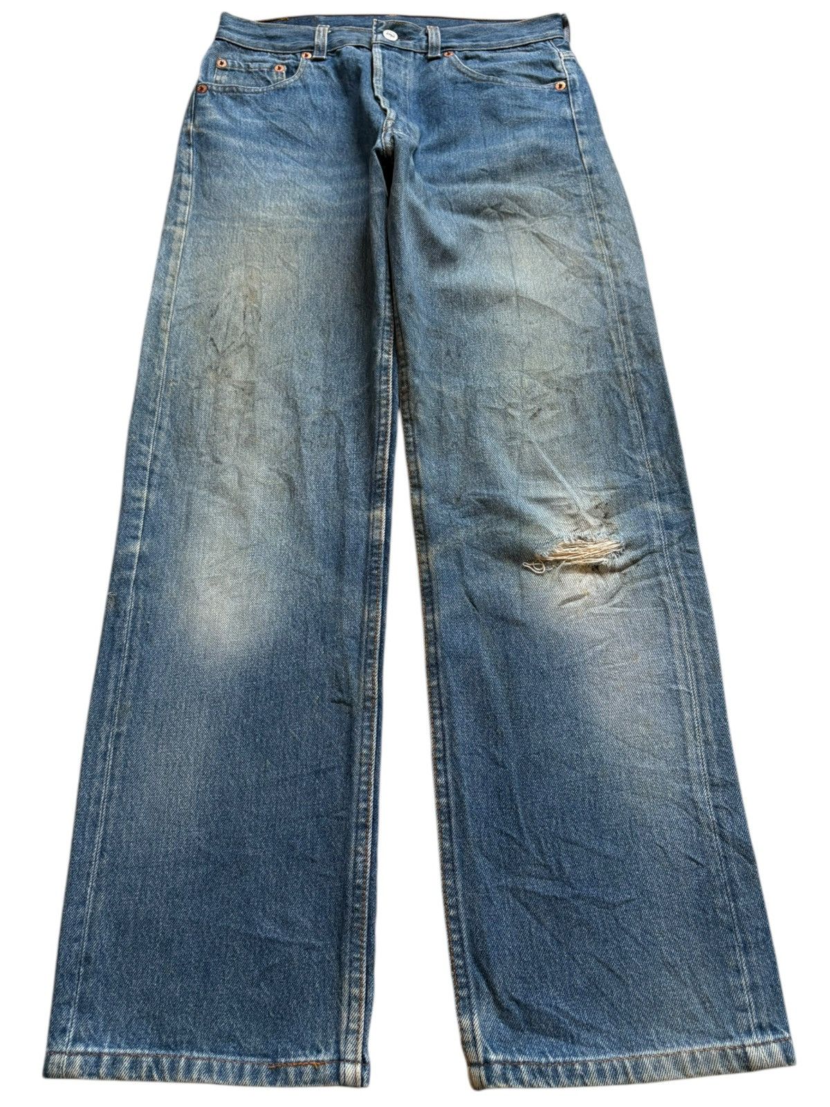 Levi's Vintage 90s Levis 501xx Mud Wash Distressed Jeans Size US 28 / EU 44 - 1 Thumbnail