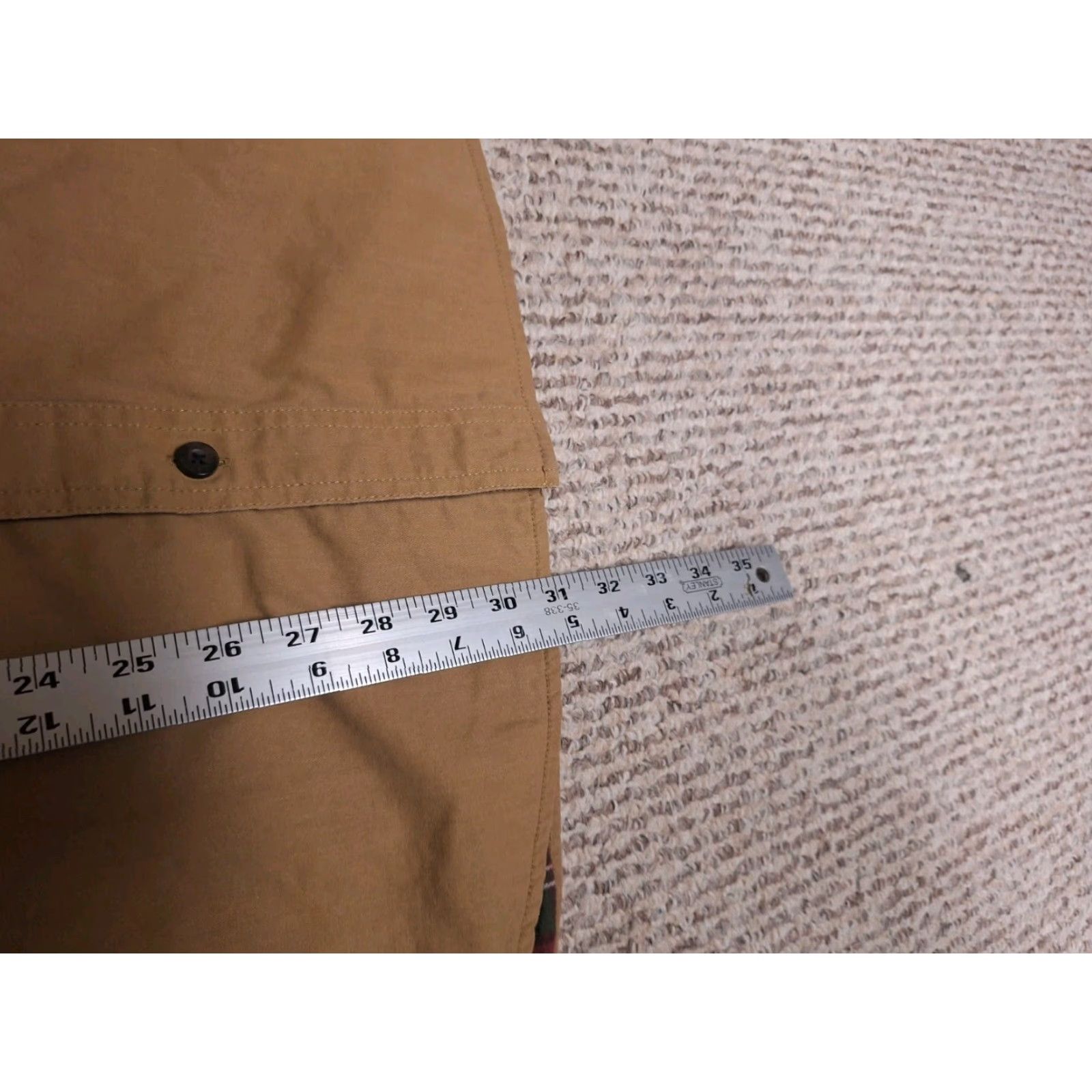 Vintage VINTAGE L.L.Bean Shirt Jacket Shacket M Button Tan Flannel Lined Cotton Twill Beige Canvas Workwear Mens Size US M / EU 48-50 / 2 - 5 Thumbnail