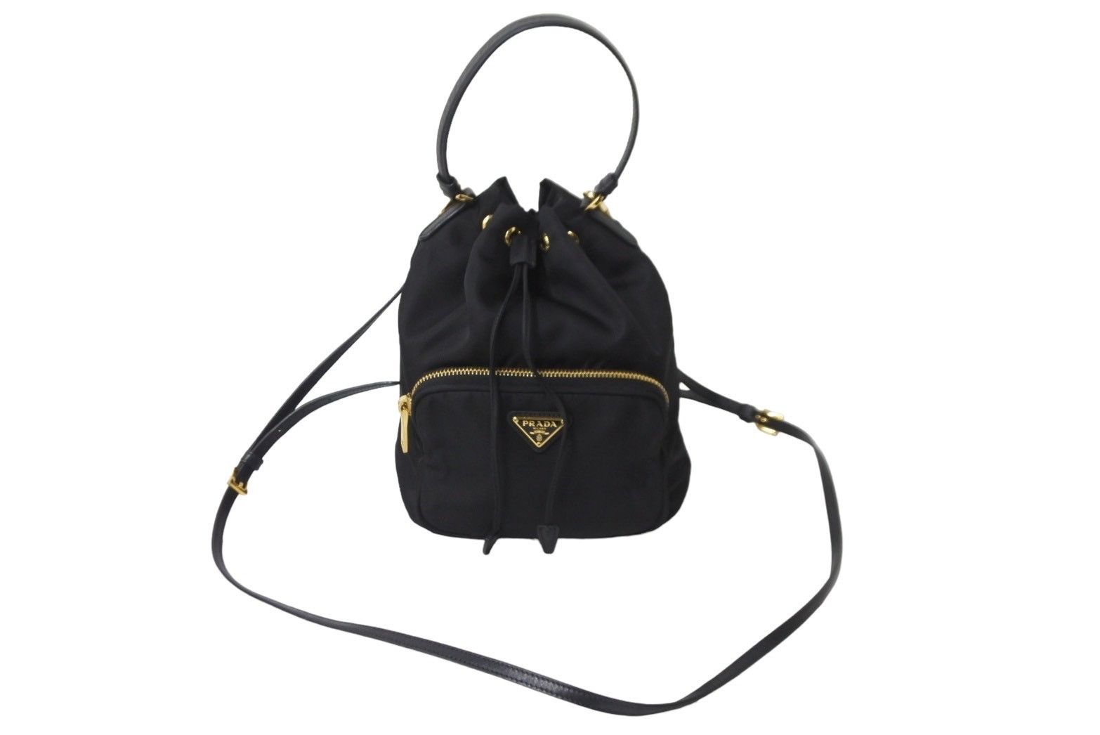 image of Prada Shoulder Bag Duet Re-Nylon Black, Women's