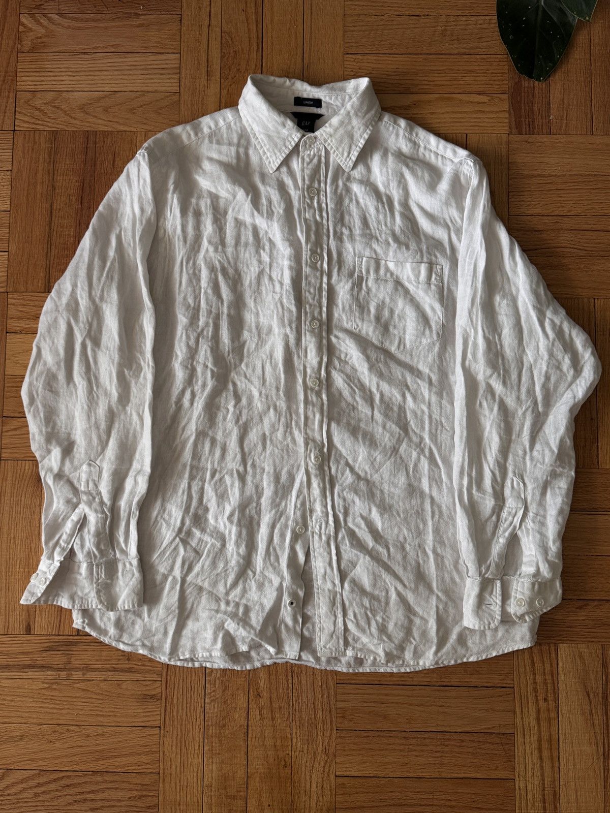 Gap × Vintage Gap White Linen Button Up Size M Size US M / EU 48-50 / 2 - 1 Thumbnail