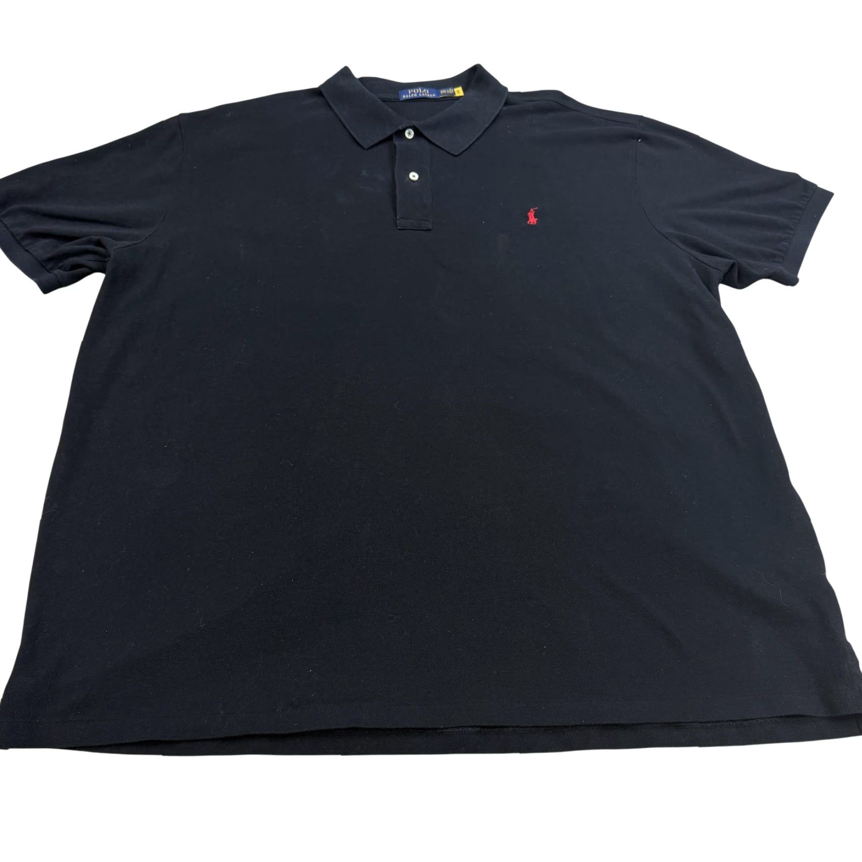 Polo Ralph Lauren Polo Ralph Lauren Polo Shirt Mens 3XB Black Big Pony Cotton Pique Golf Shirt Big 3X Mens Black Polo Shirt Size US XXL / EU 58 / 5 - 2 Thumbnail