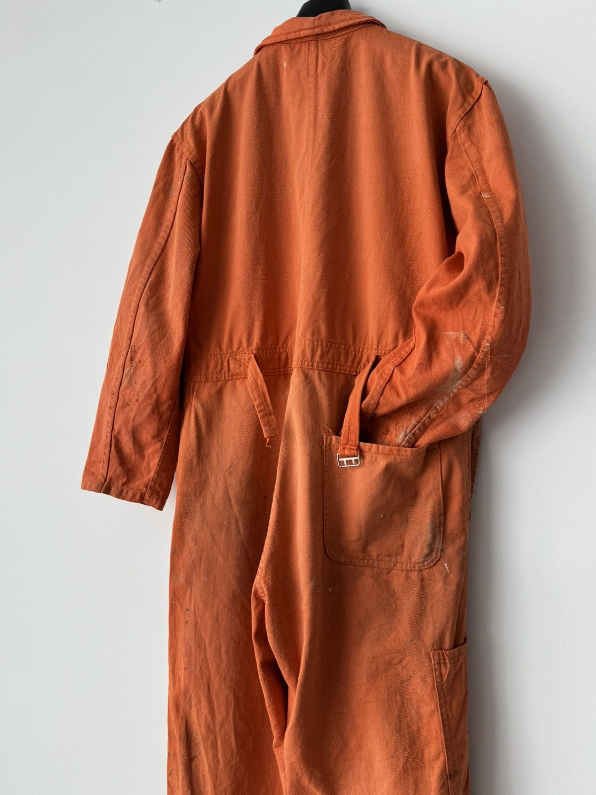 Le Laboureur 1960s British Work ‘Harpoon’ Sanfor Faded Painted Coveralls Size US 34 / EU 50 - 9 Thumbnail