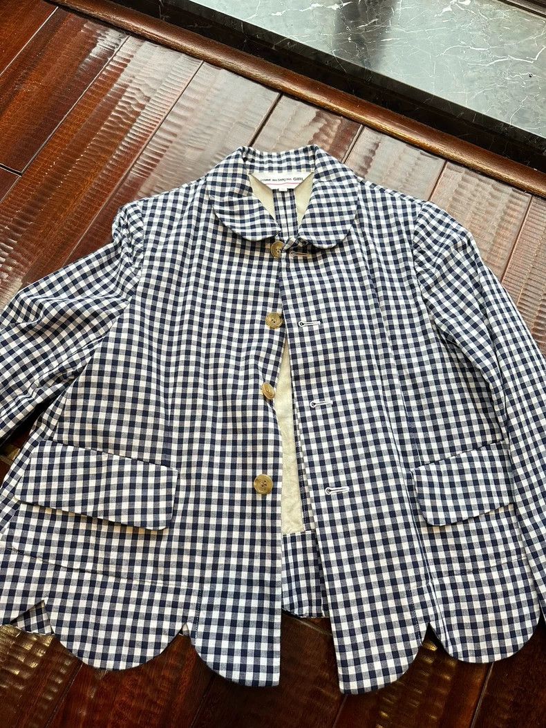 Comme des Garcons A-shaped plaid coat