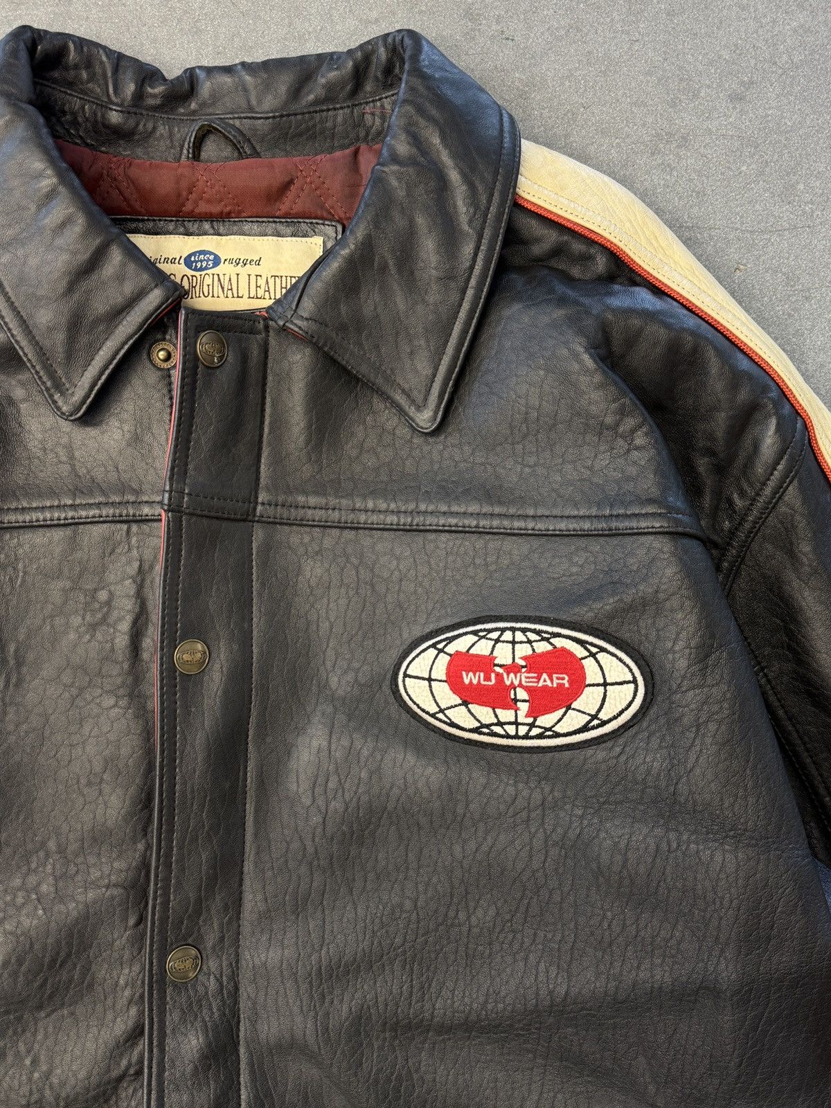 Vintage ‘90s Vintage Wu-Wear Leather Jacket Size US XXL / EU 58 / 5 - 3 Thumbnail