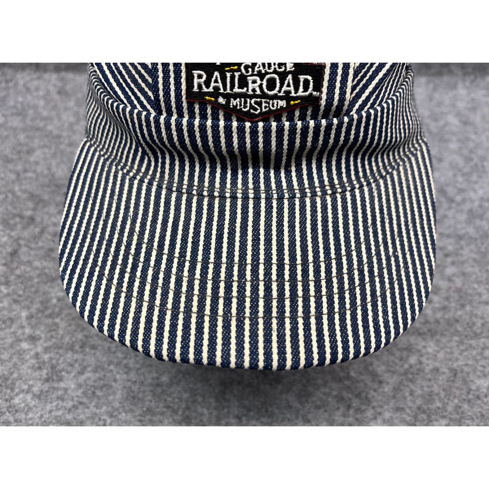 Durango VINTAGE Durango & Silverton Engineer Hat Cap Snap Back Adult Blue Stripe Cotton Made USA Size ONE SIZE - 3 Thumbnail