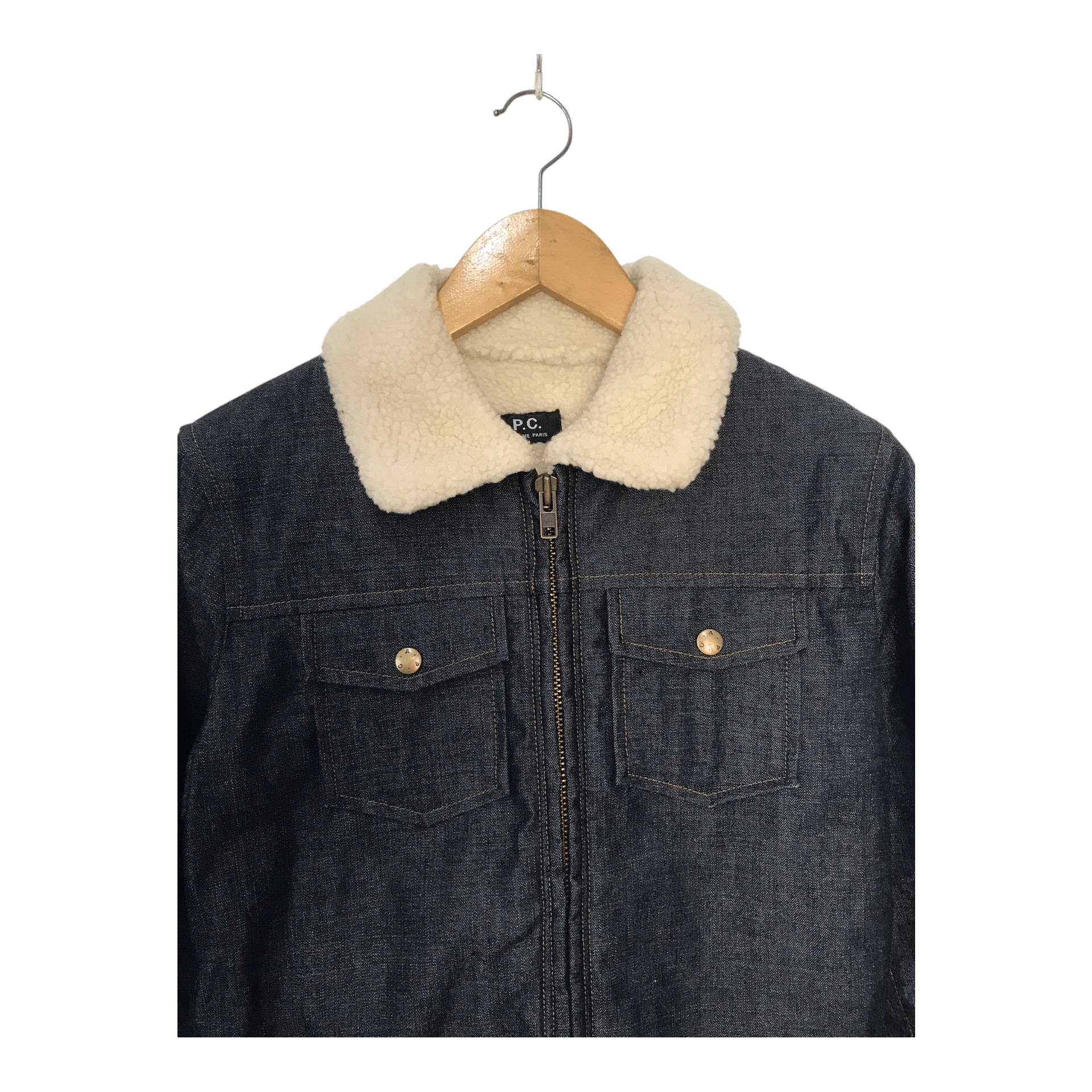 A.P.C. A.P.C Denim Fur jacket Size S / US 4 / IT 40 - 3 Thumbnail