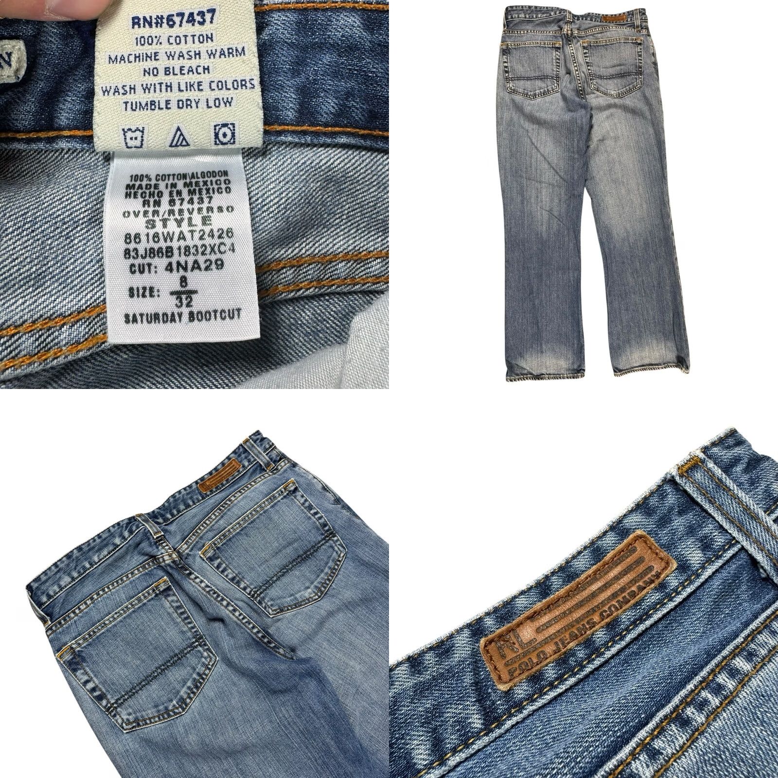 Ralph Lauren VINTAGE Ralph Lauren Polo Jeans Saturday Bootcut Womens 100% Cotton 23/8 RL67 Size 30" / US 8 / IT 44 - 9 Thumbnail