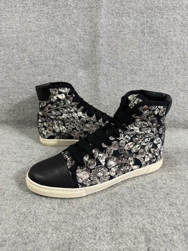 Lanvin Lanvin Jewels Diamond Print Leather Canvas High Sneakers 37 Size US 7 / IT 37 - 1 Thumbnail