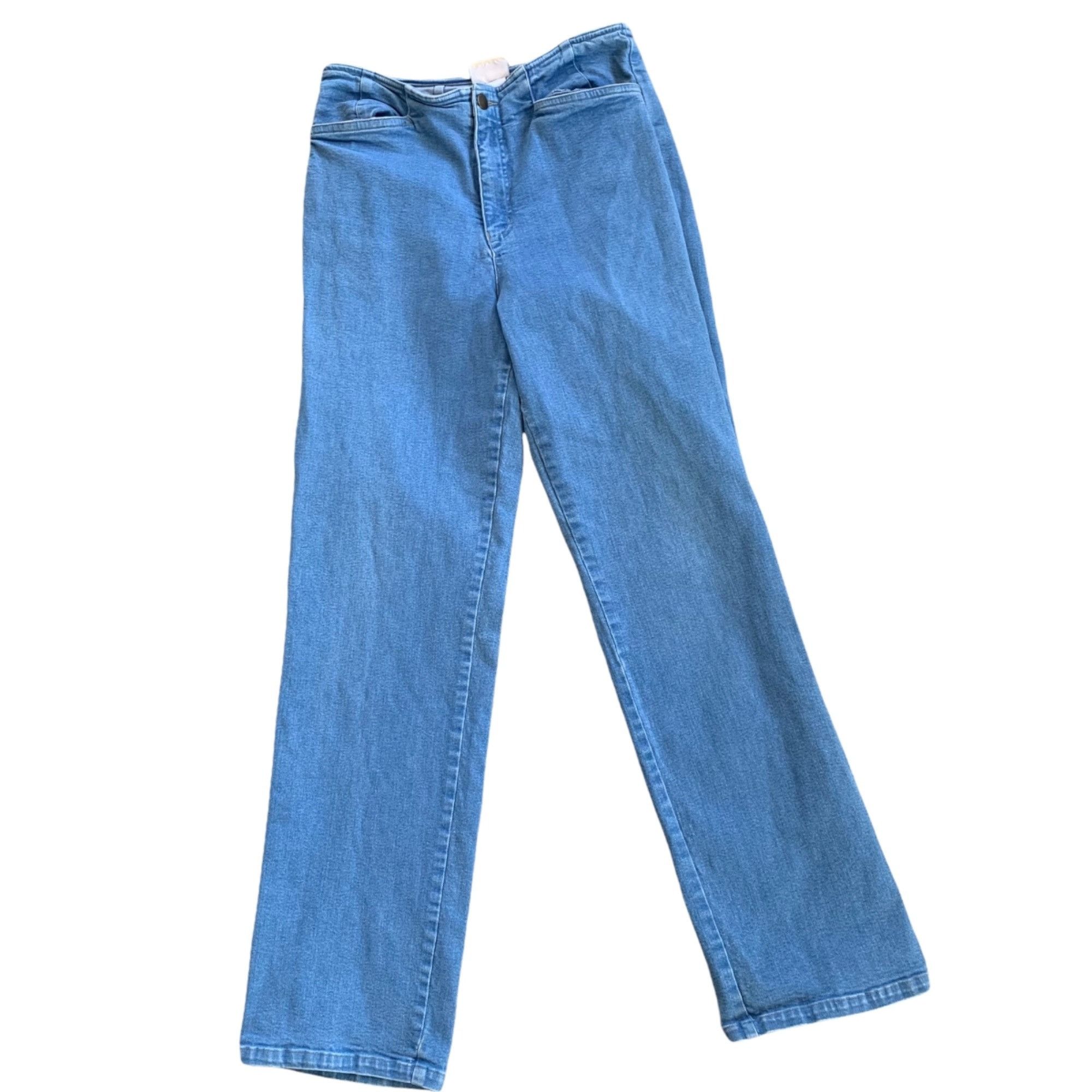 Other Norm Thompson Extreme Low Waist Light Wash Denim Jeans 10 Size 32" / US 10 / IT 46 - 5 Thumbnail
