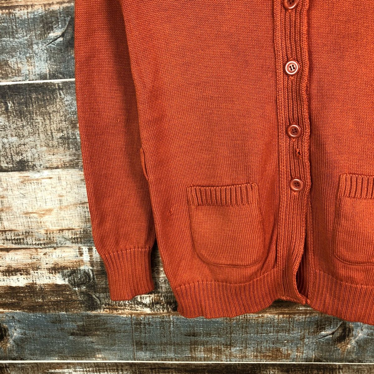 Homespun Knitwear × Japanese Brand Fare La Corte Orange Knitwear #A1825 Size S / US 4 / IT 40 - 7 Thumbnail