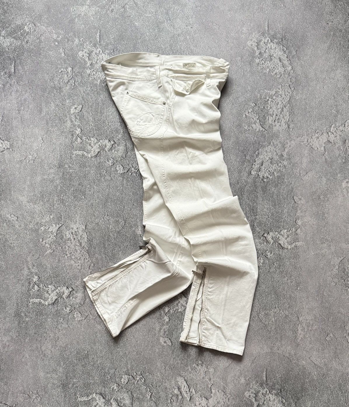 Versace × Versace Jeans Couture × Vintage Versace Jean couture 36 white pant trouser Jean chino flared Size 25" / US 0 / IT 36 - 2 Thumbnail