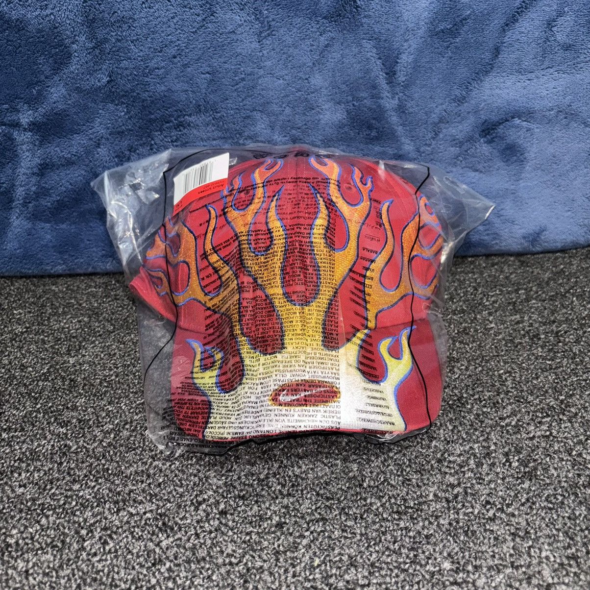 Pre-owned Nike X Vintage Nike Structured Og Flame Club Cap Hat Gym Red Size L/xl New