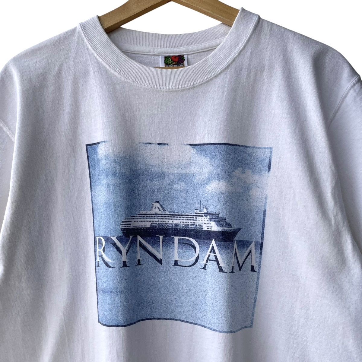 Fruit Of The Loom Cruise SS Ryndam Ocean Line Vintage 1990s Photo Tee Size US L / EU 52-54 / 3 - 3 Thumbnail