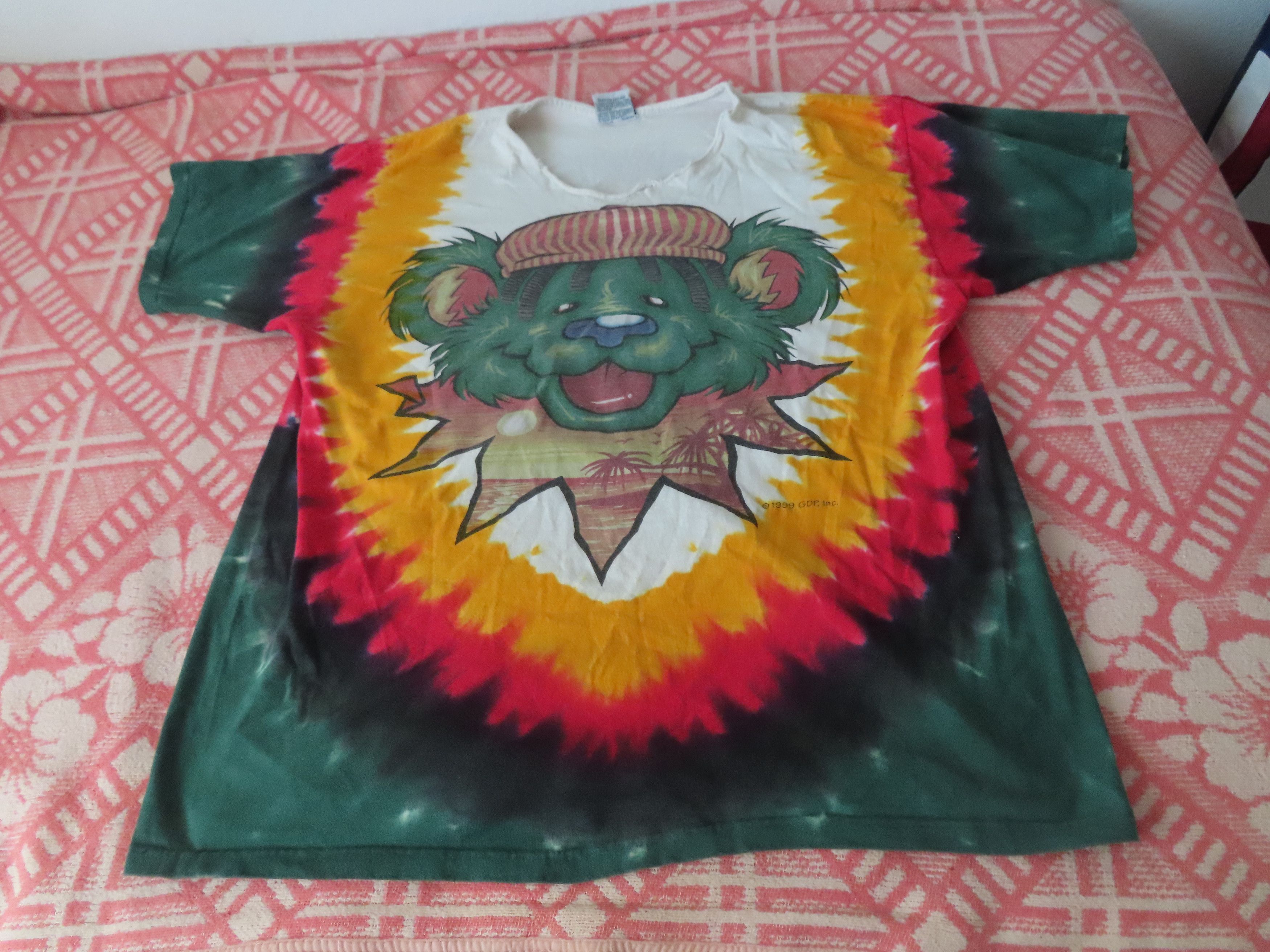 Grateful Dead × Liquid Blue × Vintage Grateful Dead Vintage 90s Short Sleeve Tee Shirt Liquid Blue Size US XL / EU 56 / 4 - 1 Thumbnail