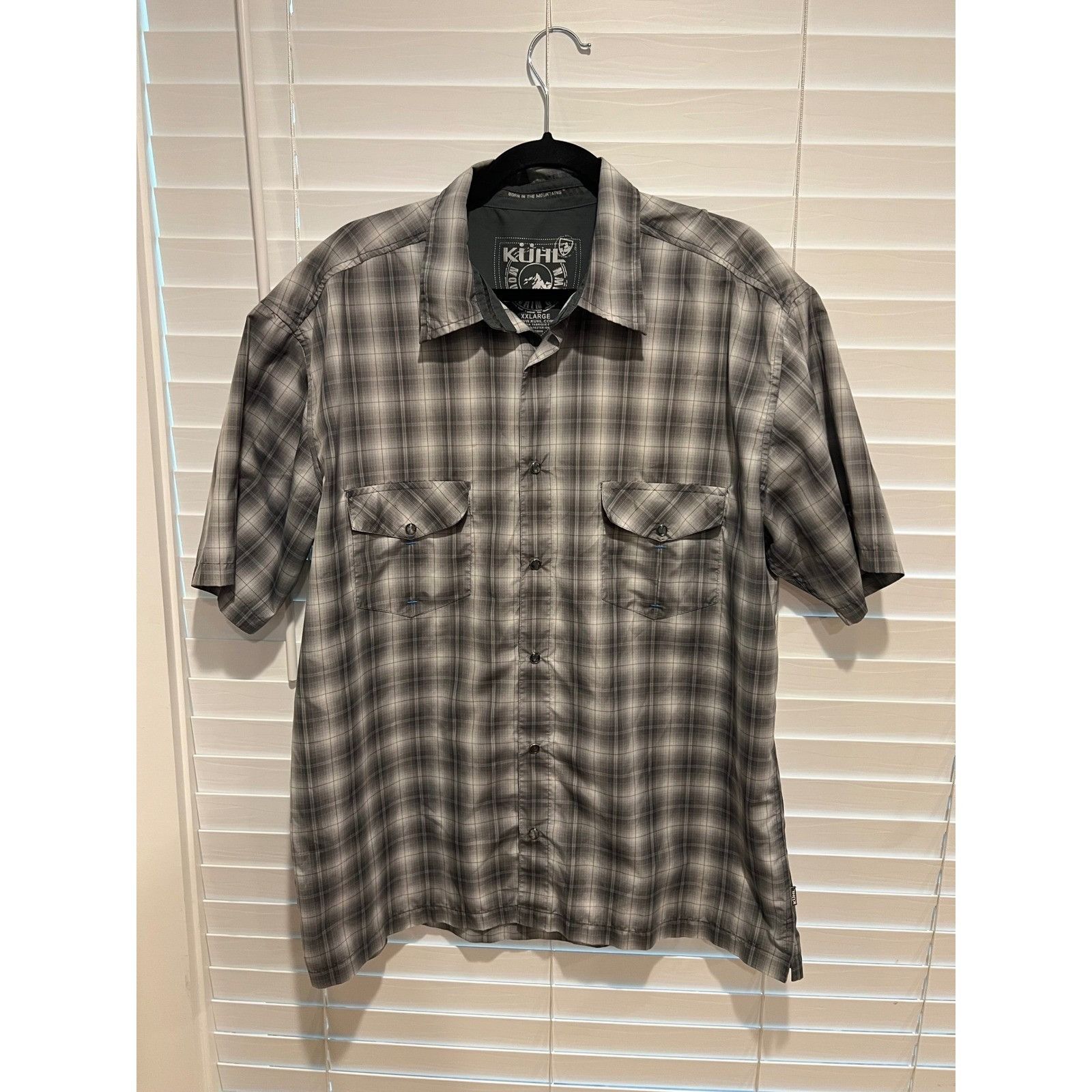 Kuhl KUHL Mens XXL Plaid Pearl Snap Short Sleeve Button Down Shir Size US XXL / EU 58 / 5 - 1 Thumbnail