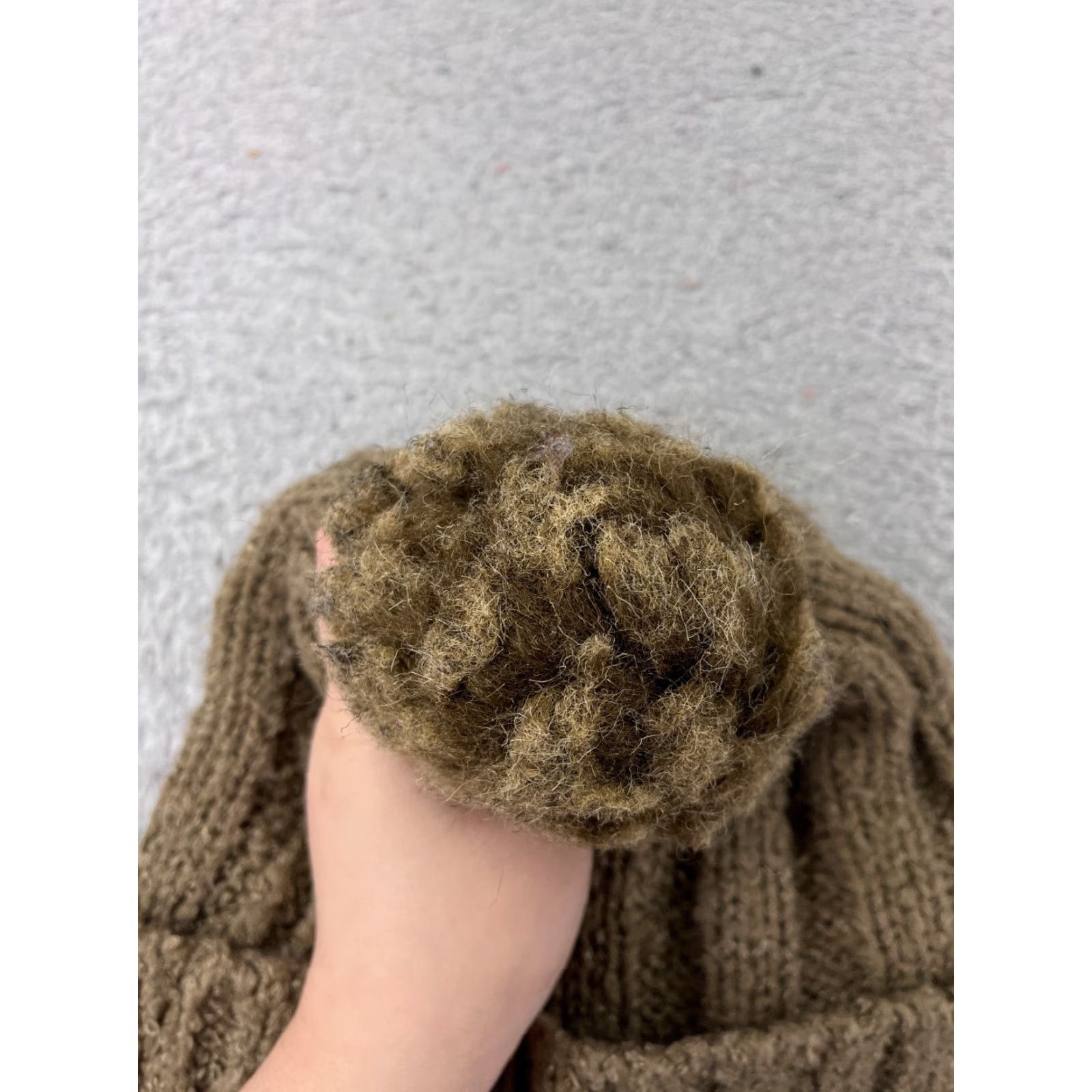Vintage Unbranded Beanie Hat Adult One Size Brown Knit Acrylic Poly Lined Ski Pom Size ONE SIZE - 3 Thumbnail