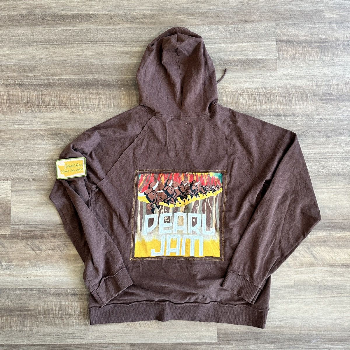 Band Tees × Vintage Crashious Roadside Pearl Jam 06 Limited Hooded Sweatshirt XL Size US XL / EU 56 / 4 - 1 Thumbnail