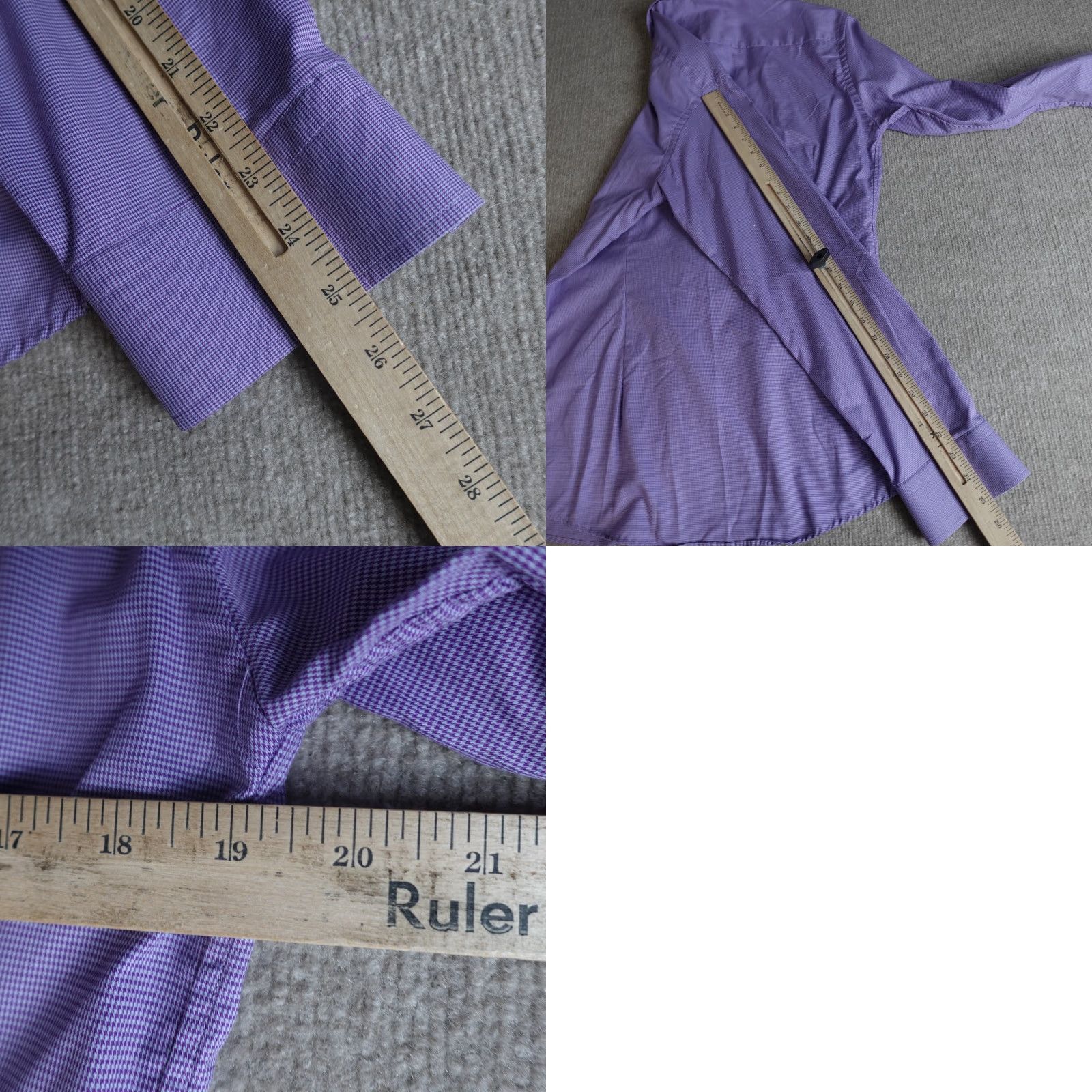 Eton Eton Mens Shirt Medium Slim Purple Geometric 100% Cotton Button-Up Long Sleeve Casual Business Party/Cocktail Size US M / EU 48-50 / 2 - 8 Thumbnail