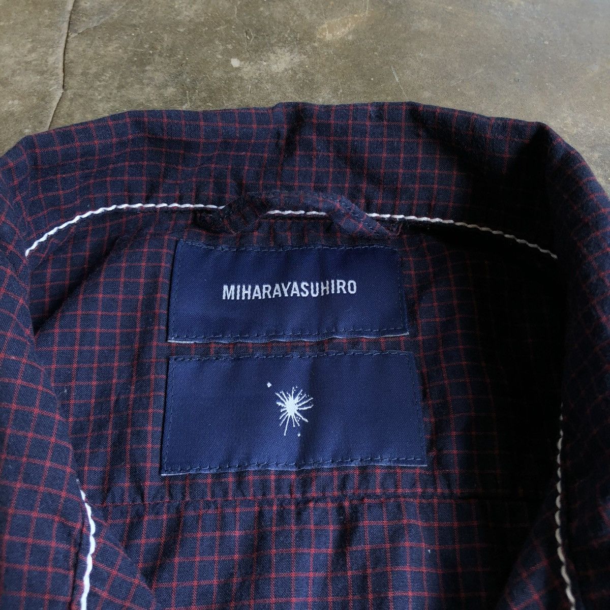 Maison MIHARA YASUHIRO 🇯🇵 Miharayasuhiro Japan Contrast Stitch Plaid Shirt Size US M / EU 48-50 / 2 - 12 Thumbnail
