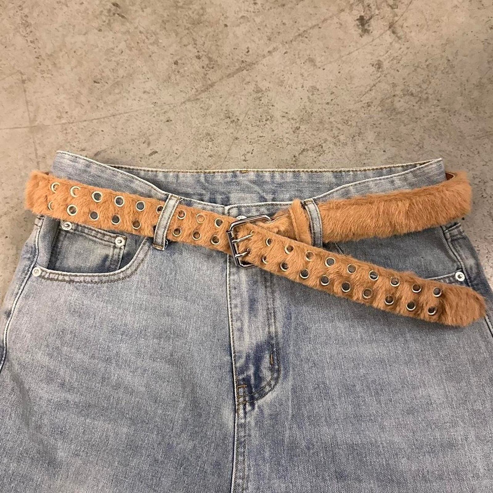 Other Brown fur belt WMNS2 Size ONE SIZE - 1 Thumbnail