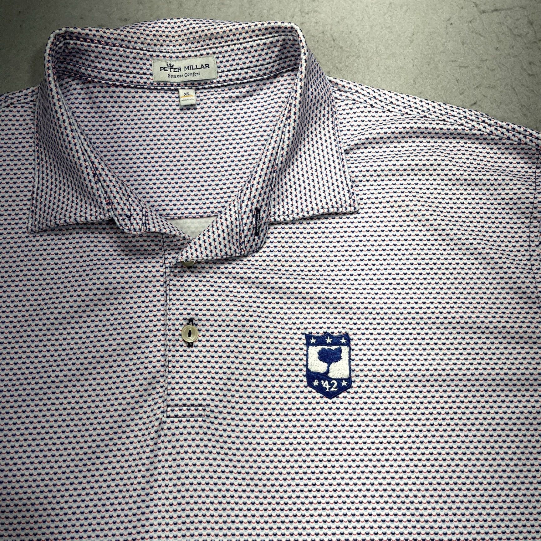 Peter Millar Peter Millar Polo Shirt Mens XL White Logo Golf Summer Comfort Ridgemoor Size US XL / EU 56 / 4 - 2 Thumbnail