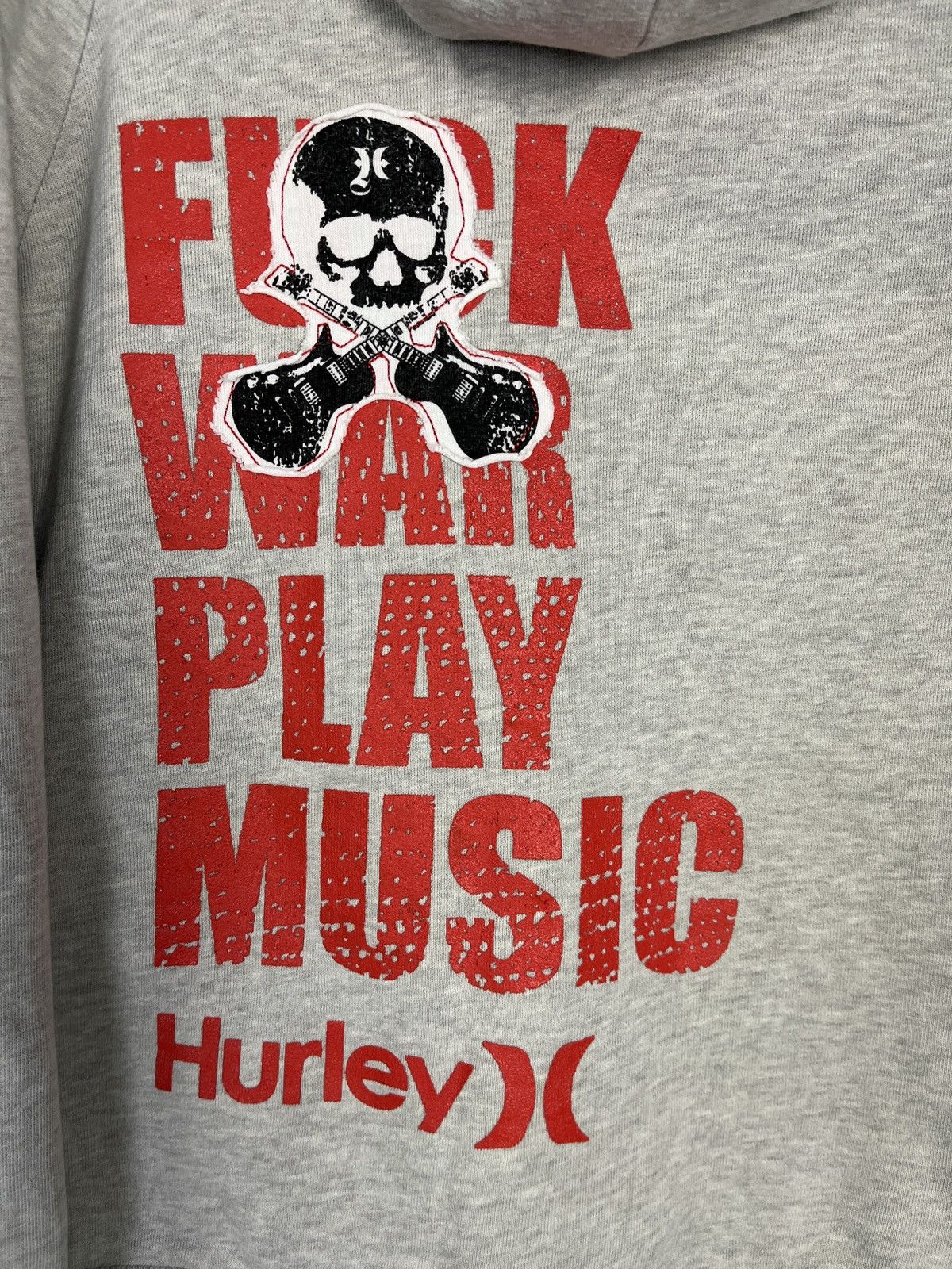 Hurley Hurley FCK WAR PLAY MUSIC Zip Up Hoodie Sherpa Lined Size US M / EU 48-50 / 2 - 4 Thumbnail