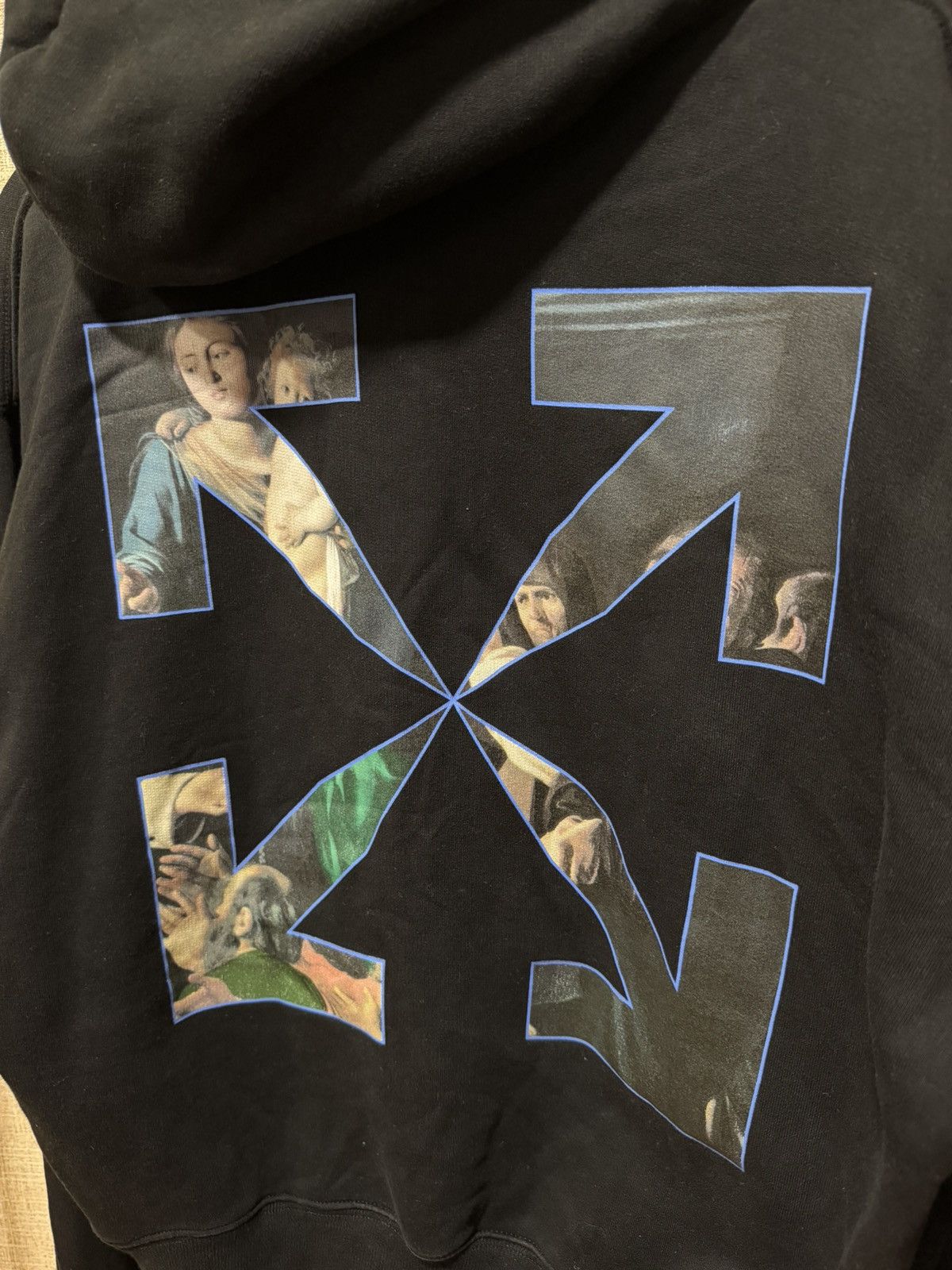 Off-White OFF WHITE CARAVAGGIO PAINTING BLACK HOODIE Size US S / EU 44-46 / 1 - 4 Thumbnail