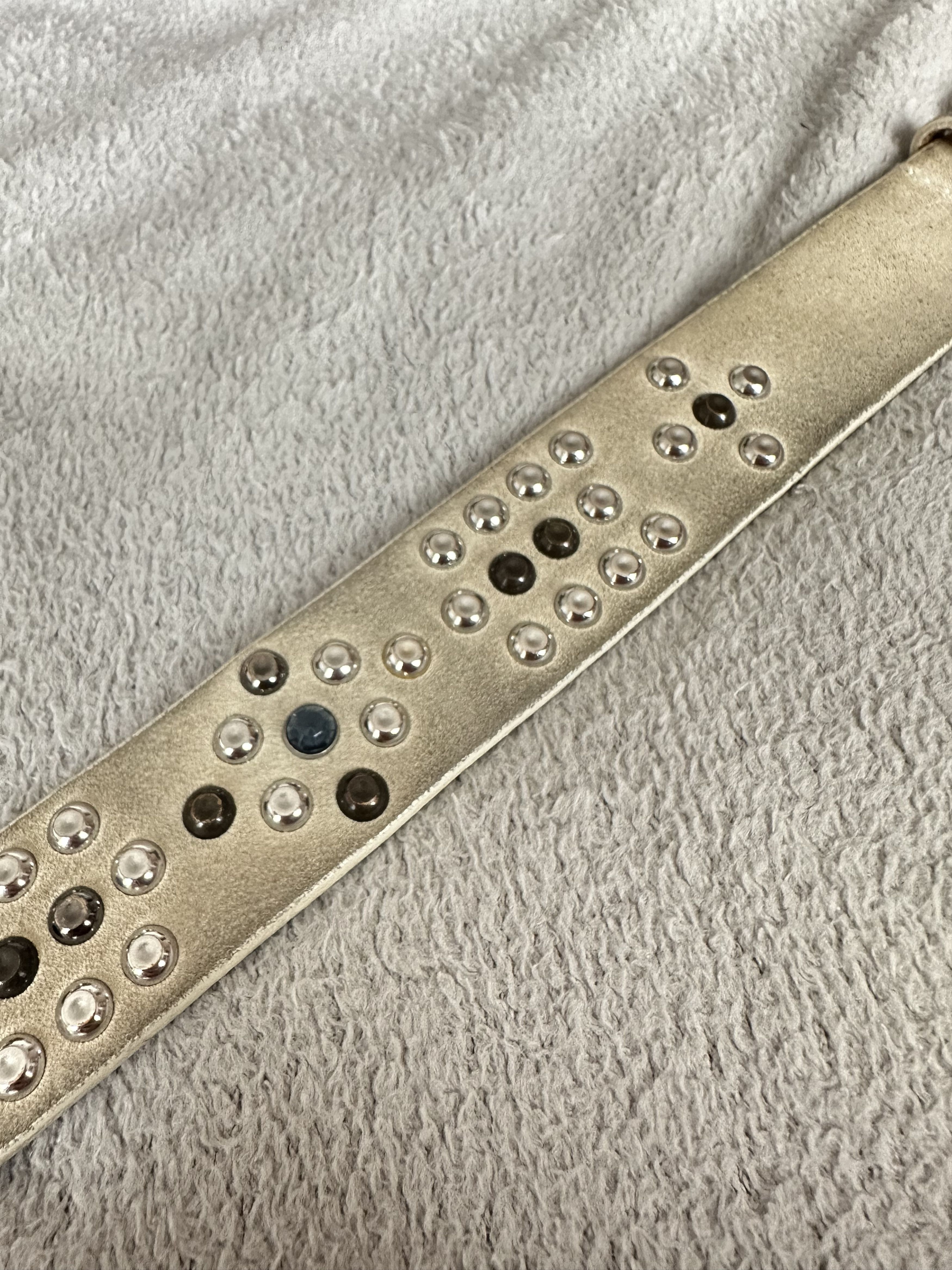 Isabel Marant Isabel Marant Off White Studded Calf Leather Belt Italy Size ONE SIZE - 4 Thumbnail