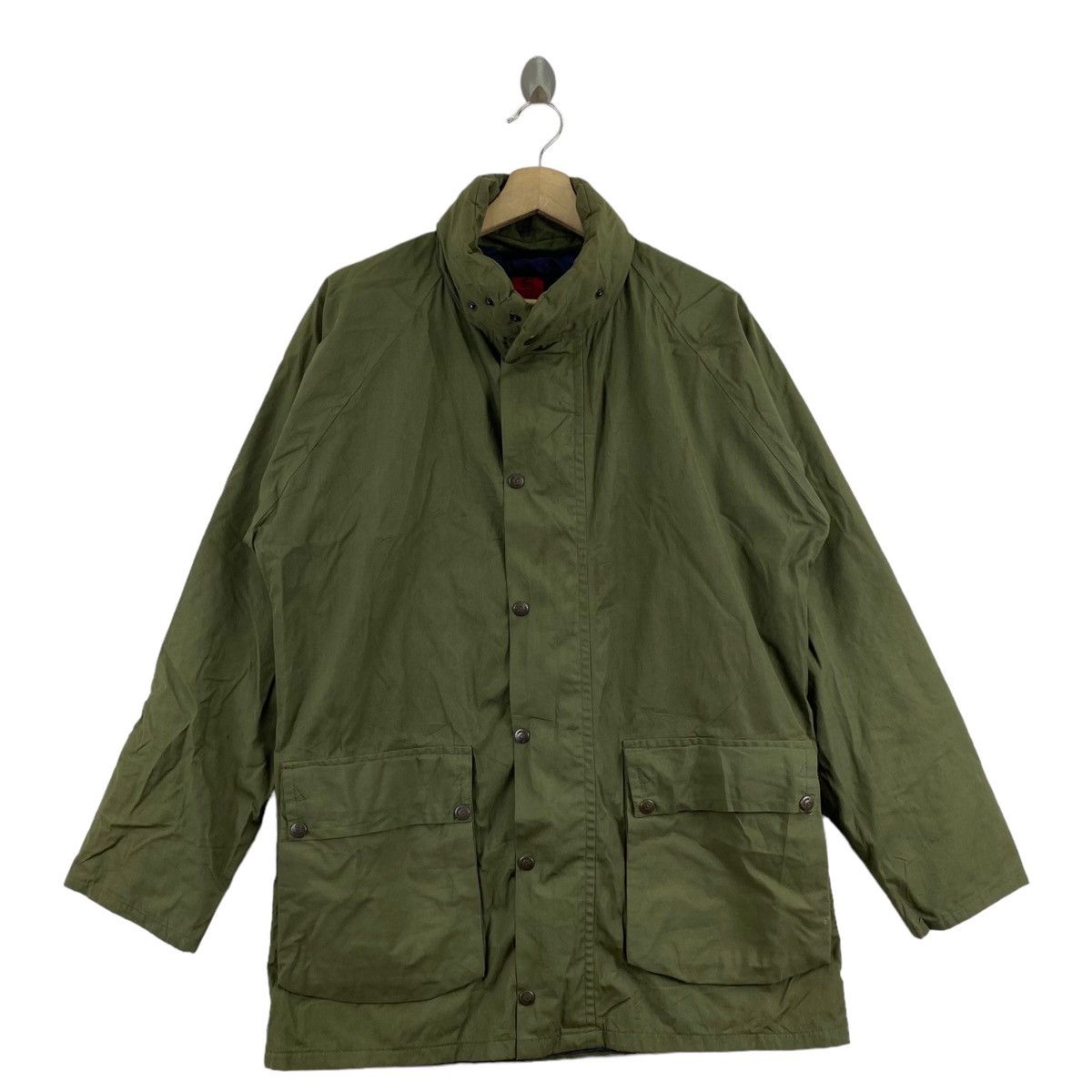 image of Vintage 80's House Of Hardy Uk Pockets Green Army Parka, Men's (Size XL)