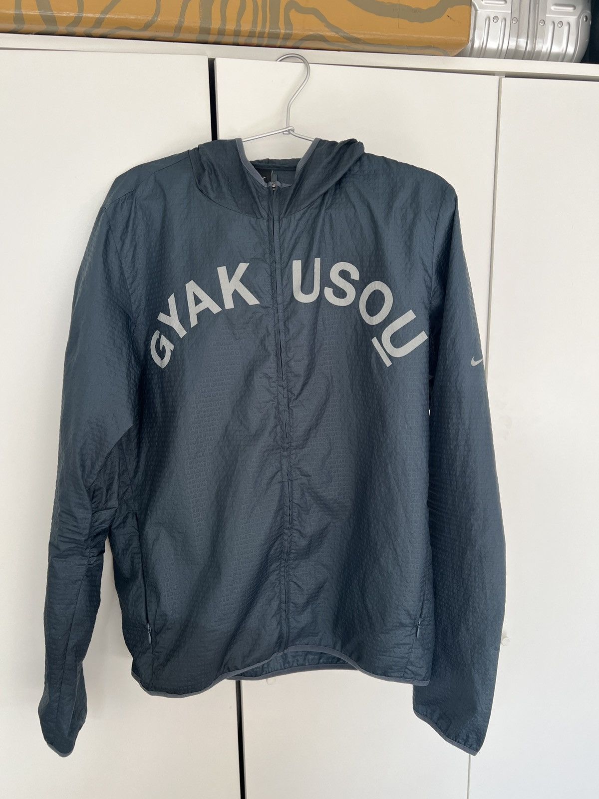 image of Undercover Gyakusou Hoodie Jacket in Blue, Men's (Size Medium)