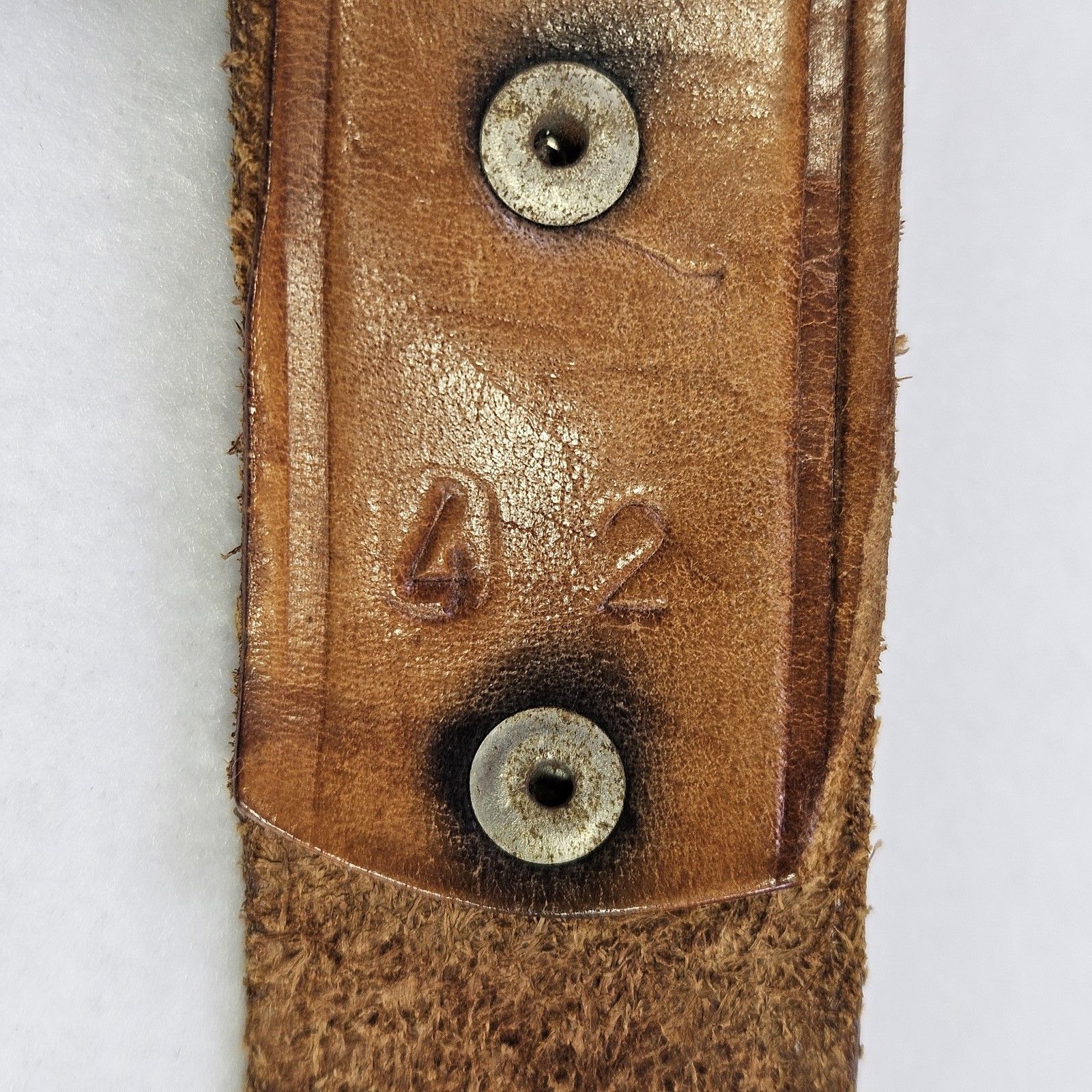 Vintage Tooled Leather Western Belt Southwestern Removable Buckle Size 42 - 2 Thumbnail