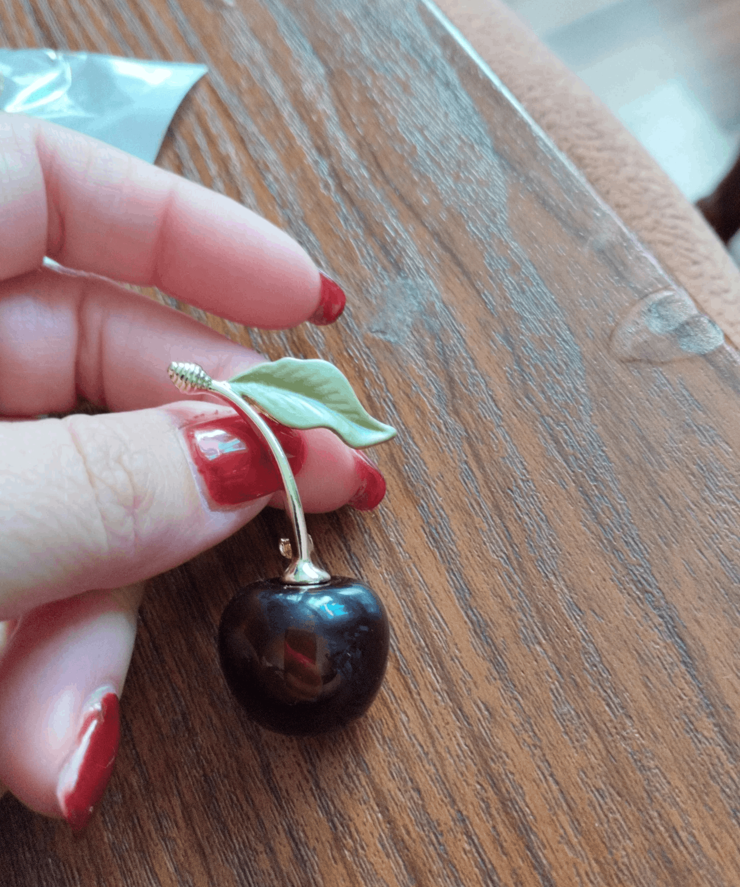 Jewelry Red Cherry Brooch Pin Party Wedding Jewelry Gift Size ONE SIZE - 1 Thumbnail