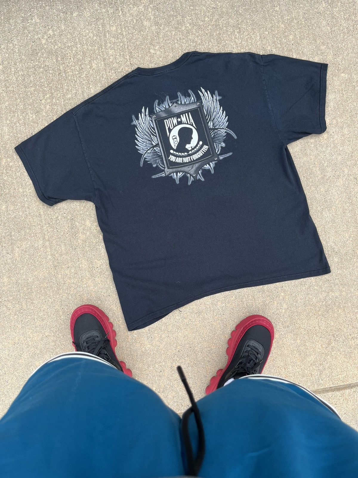 Vintage VINTAGE Y2K POW MIA “YOU ARE NOT FORGOTTEN” T-SHIRT Size US XXL / EU 58 / 5 - 1 Thumbnail