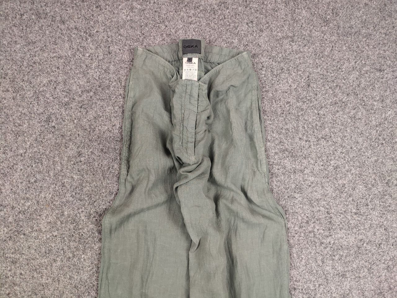 OSKA Oska Germany Design Linen pistachio color Light Baggy Pants Size 32" / US 10 / IT 46 - 6 Thumbnail