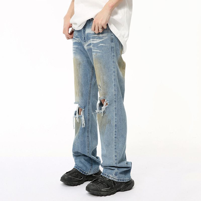Japanese Brand × Vintage Niche Style Worn-out Hole Jeans Size US 29 - 1 Thumbnail