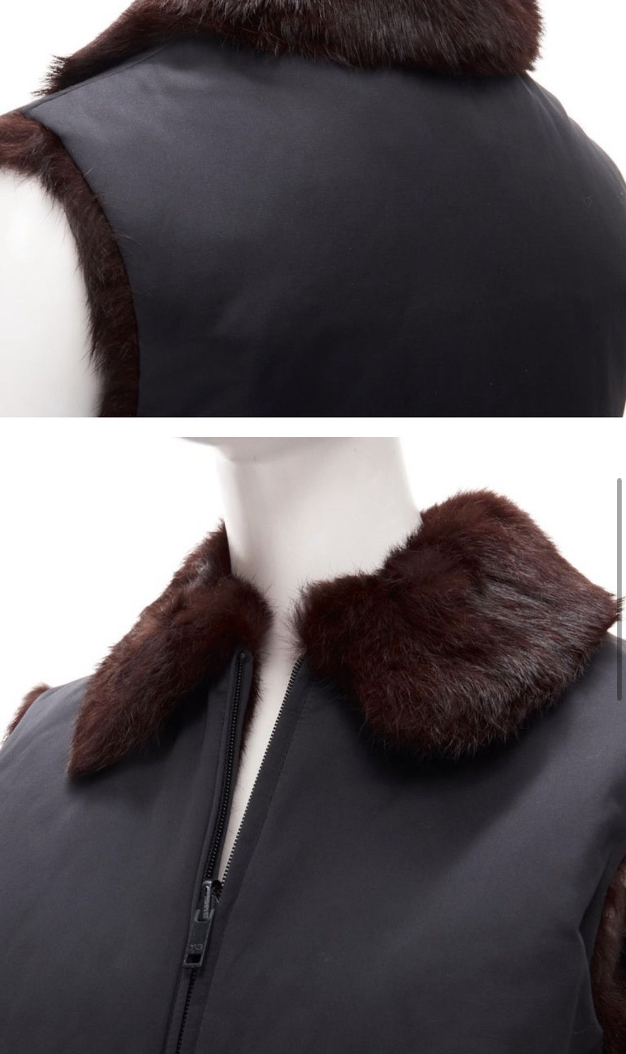 Y-3 Y-3 Archive Yohji Yamamoto FW2007 Reversible Rabbit Fur Vest Size S / US 4 / IT 40 - 2 Thumbnail