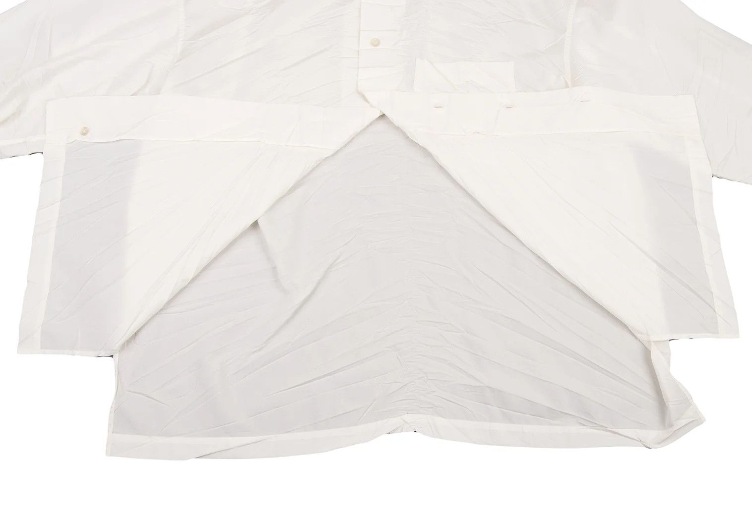 Issey Miyake Pleated Long Sleeve Shirt in Off-White Size XL Size US XL / EU 56 / 4 - 12 Thumbnail