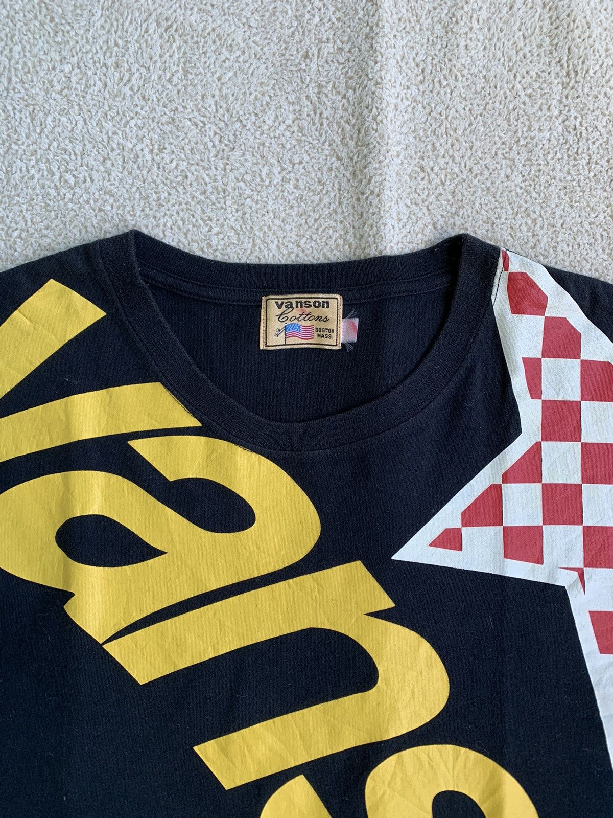 If Six Was Nine × Japanese Brand × Vanson Leathers Vanson Big Logo Tshirt Size US M / EU 48-50 / 2 - 6 Thumbnail