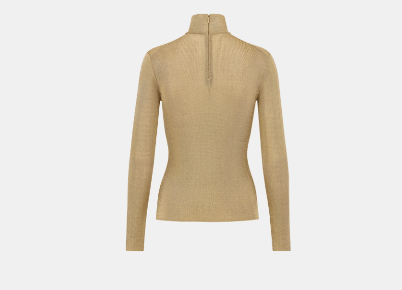 Dior o1w1db11225 424S30 Turtleneck Sweater in Gold Size M / US 6-8 / IT 42-44 - 2 Thumbnail