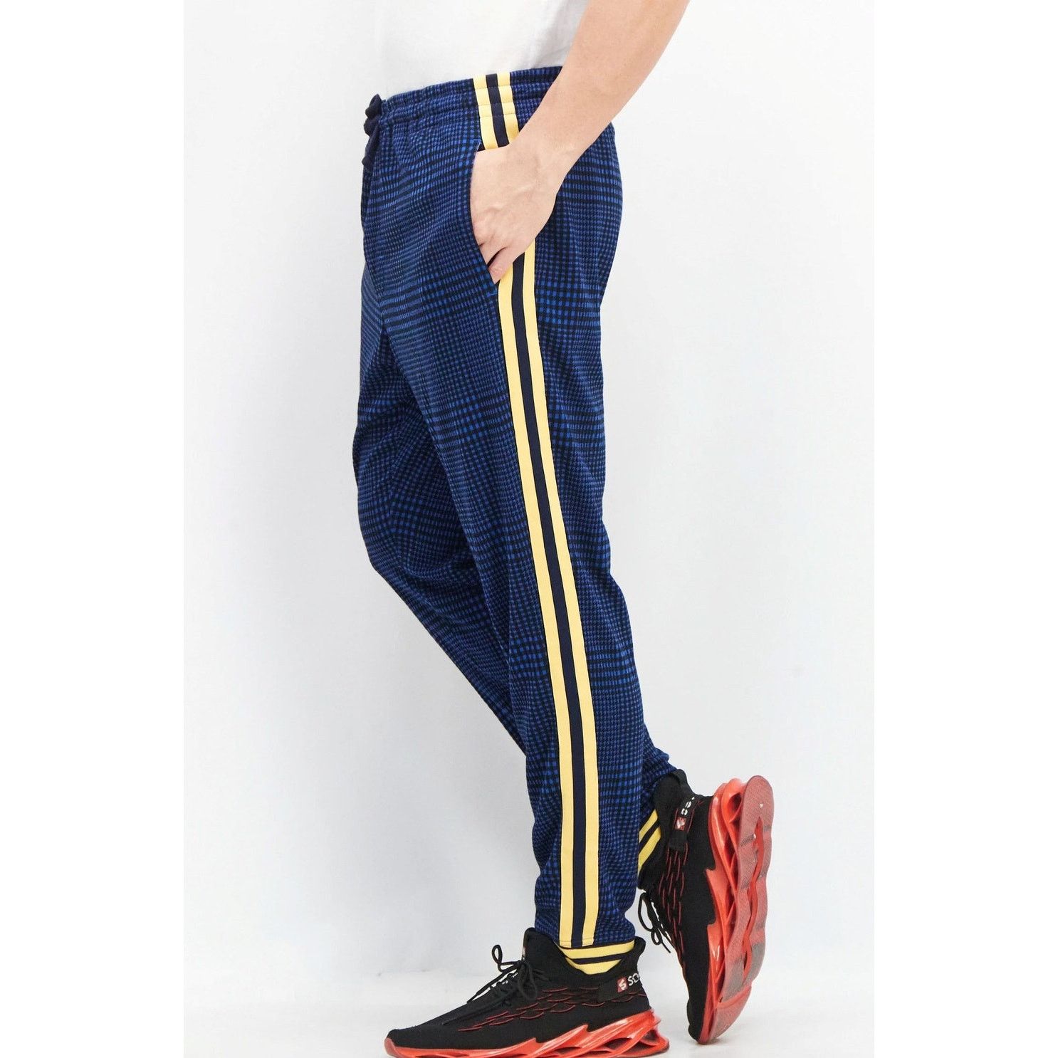 Club Room CLUB ROOM Mens Comfy Blue/Black Plaid Jogger Pants | L | NWT Size US 36 / EU 52 - 2 Thumbnail