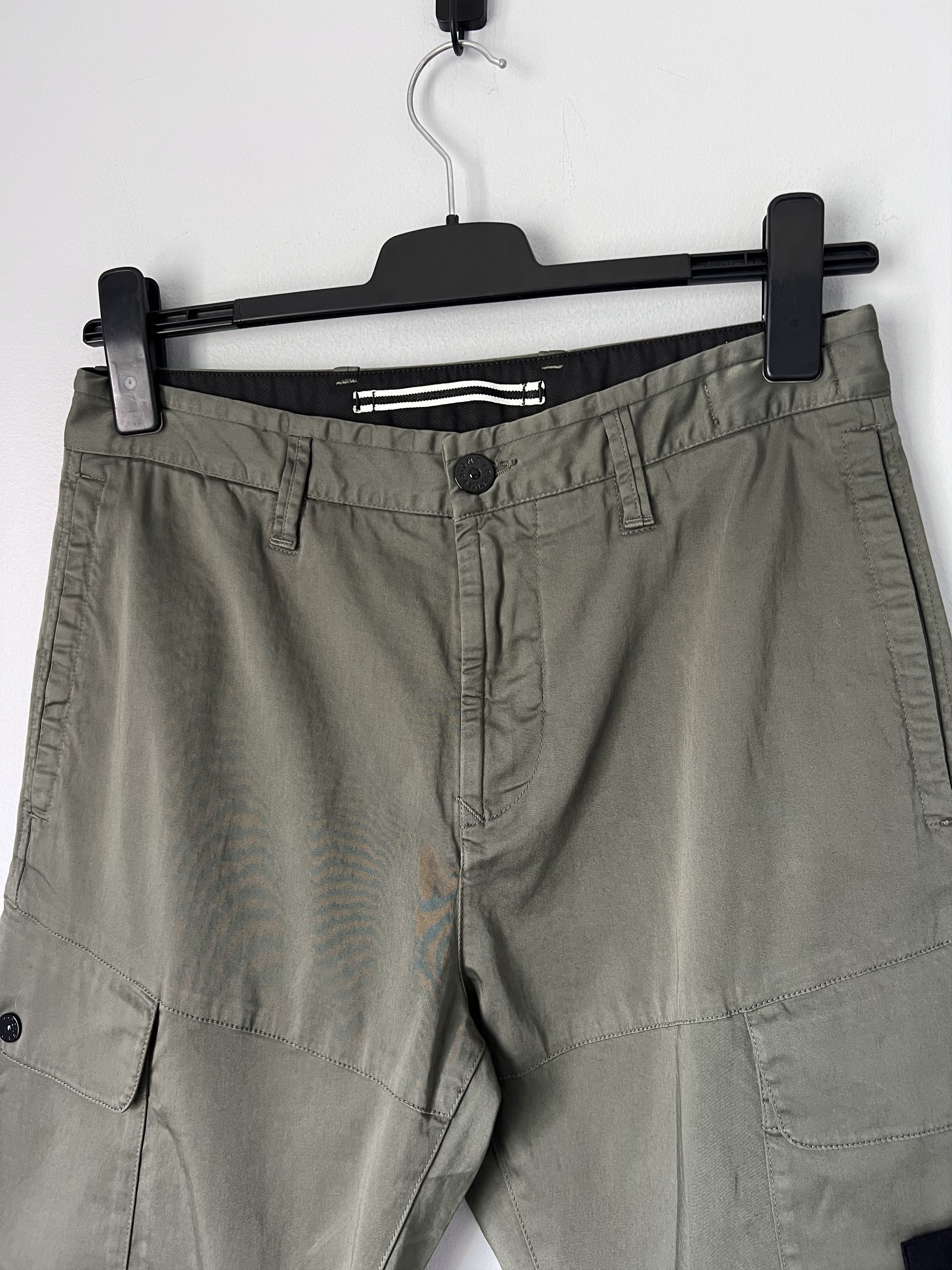 Stone Island Stone Island Organic Cotton Satin Stretch Cargo Pants Olive Size US 30 / EU 46 - 2 Thumbnail