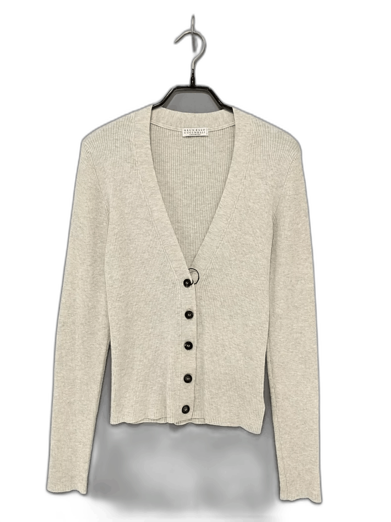 Brunello Cucinelli Brunello Cucinelli Silk Gold Cashmere Cardigan Size S / US 4 / IT 40 - 1 Thumbnail