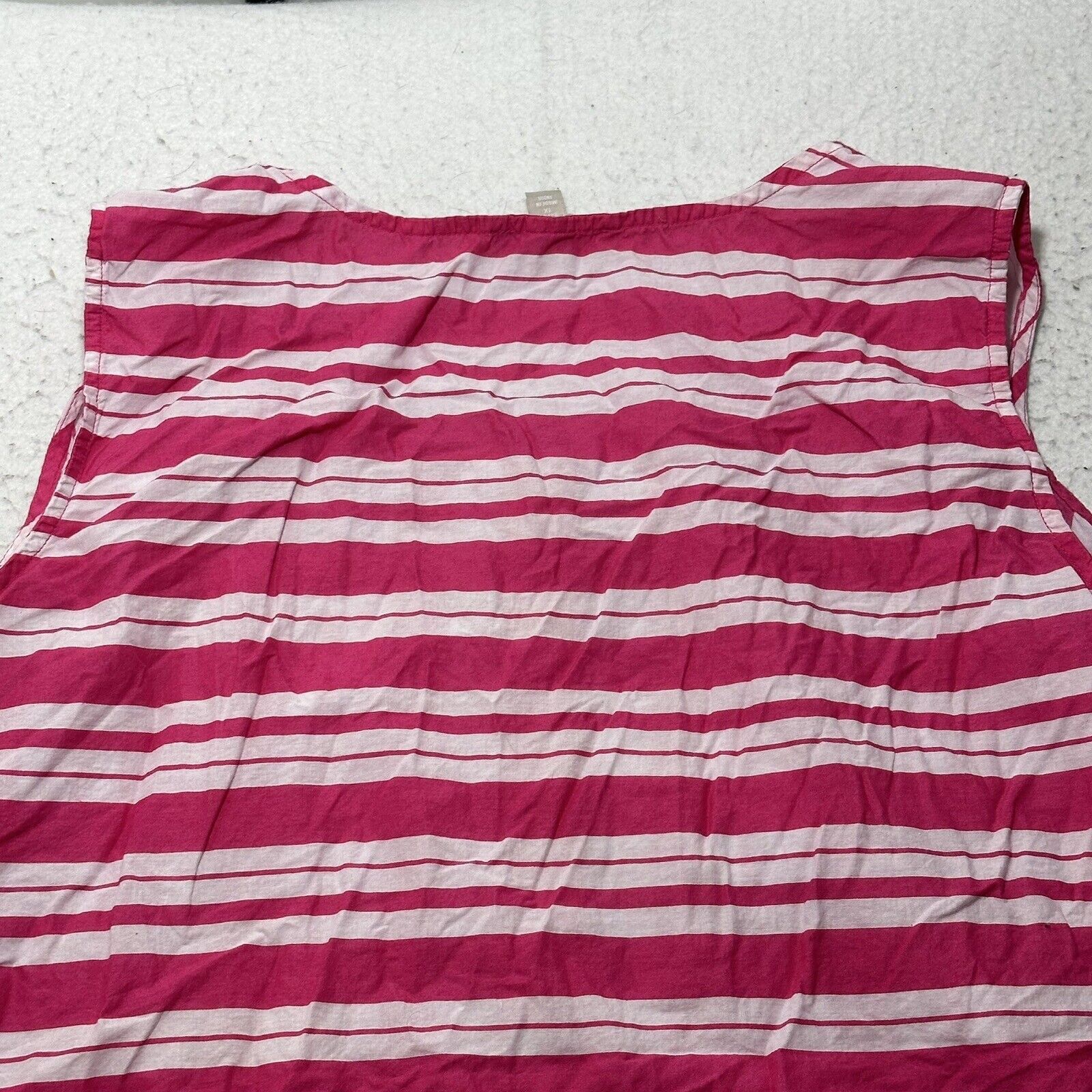 Other Woman Within 1X Sleeveless Pink Stripe Blouse Button Top Size XL / US 12-14 / IT 48-50 - 15 Thumbnail