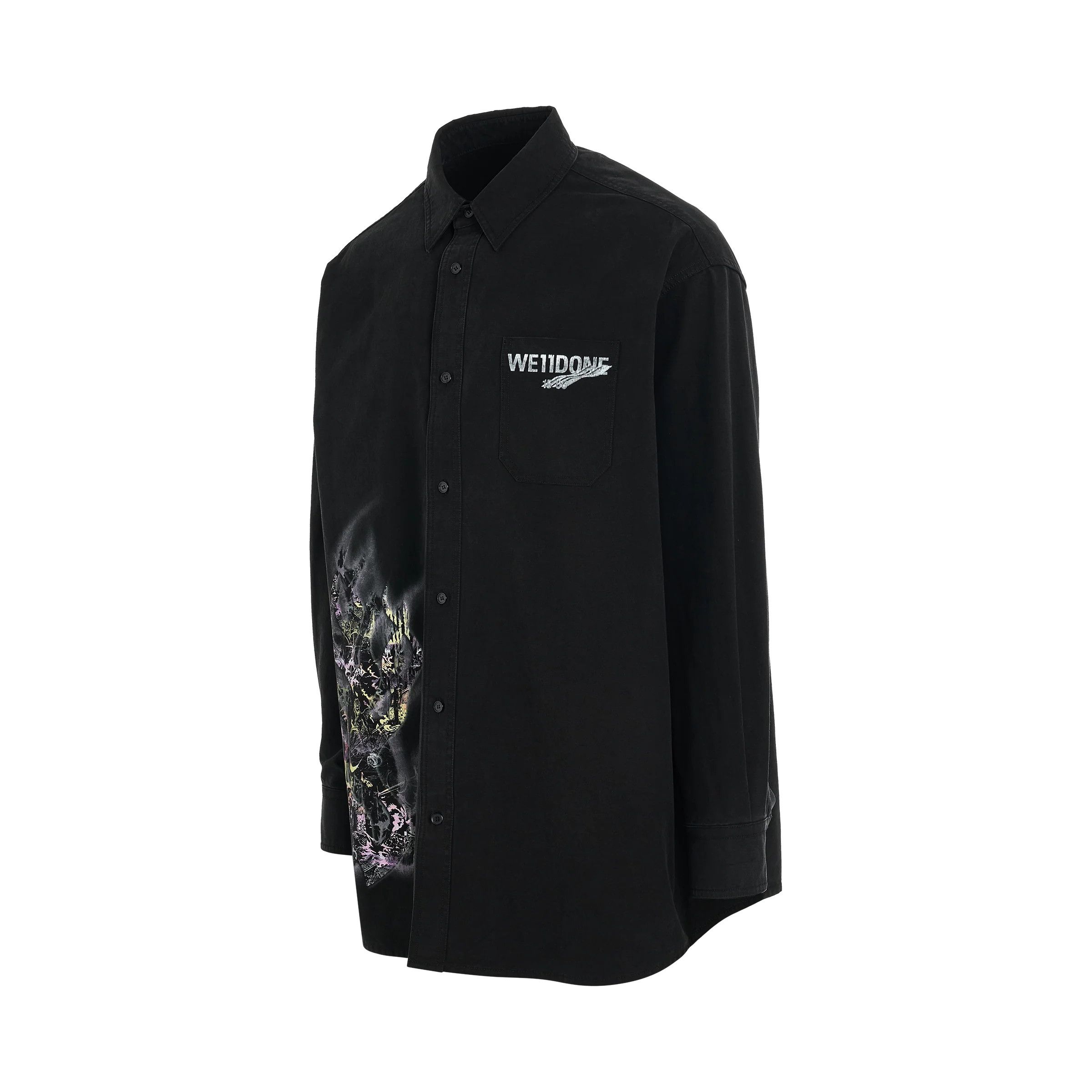 WE11DONE o1mris0824 One Pocket Shirt in Black Size US S / EU 44-46 / 1 - 2 Thumbnail