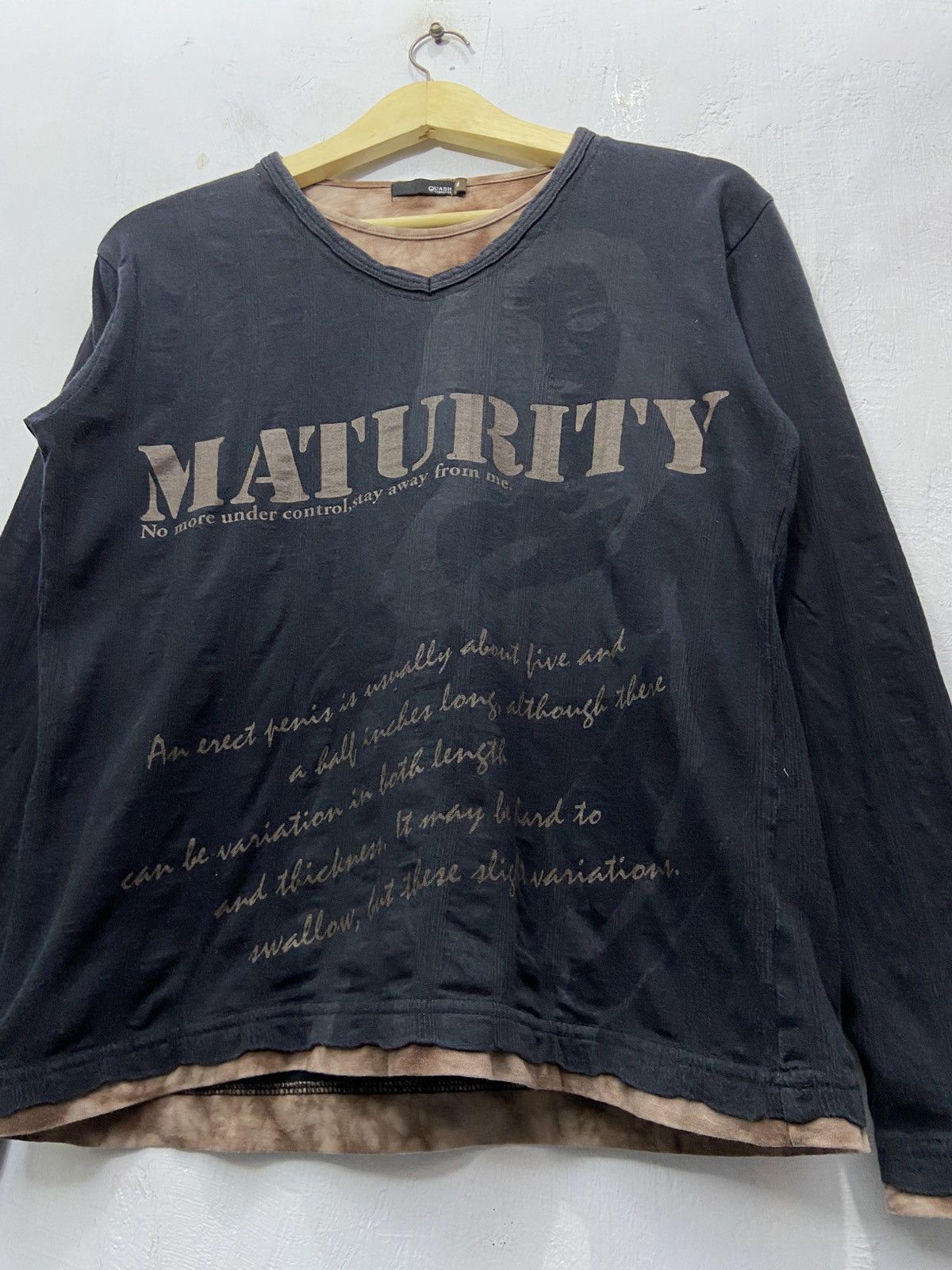 Japanese Brand Hysteric Glamour Style Y2K Double Layer Quash Long Sleeve Size US M / EU 48-50 / 2 - 3 Thumbnail