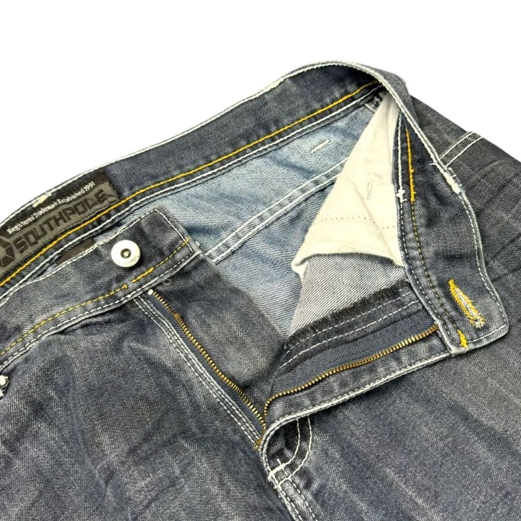 Southpole VINTAGE Southpole Jeans Mens 34x32 Y2K Pleated Baggy Stretch Denim Read* Jeans Mens Blue Denim 90s 2000s Boys Girls Size US 32 / EU 48 - 4 Thumbnail