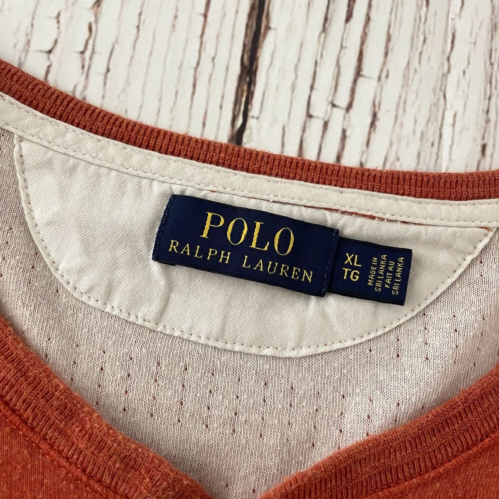 Polo Ralph Lauren Polo Ralph Lauren Long Sleeve Button-Up Henley Shirt XL Orange Mens Size US XL / EU 56 / 4 - 2 Thumbnail