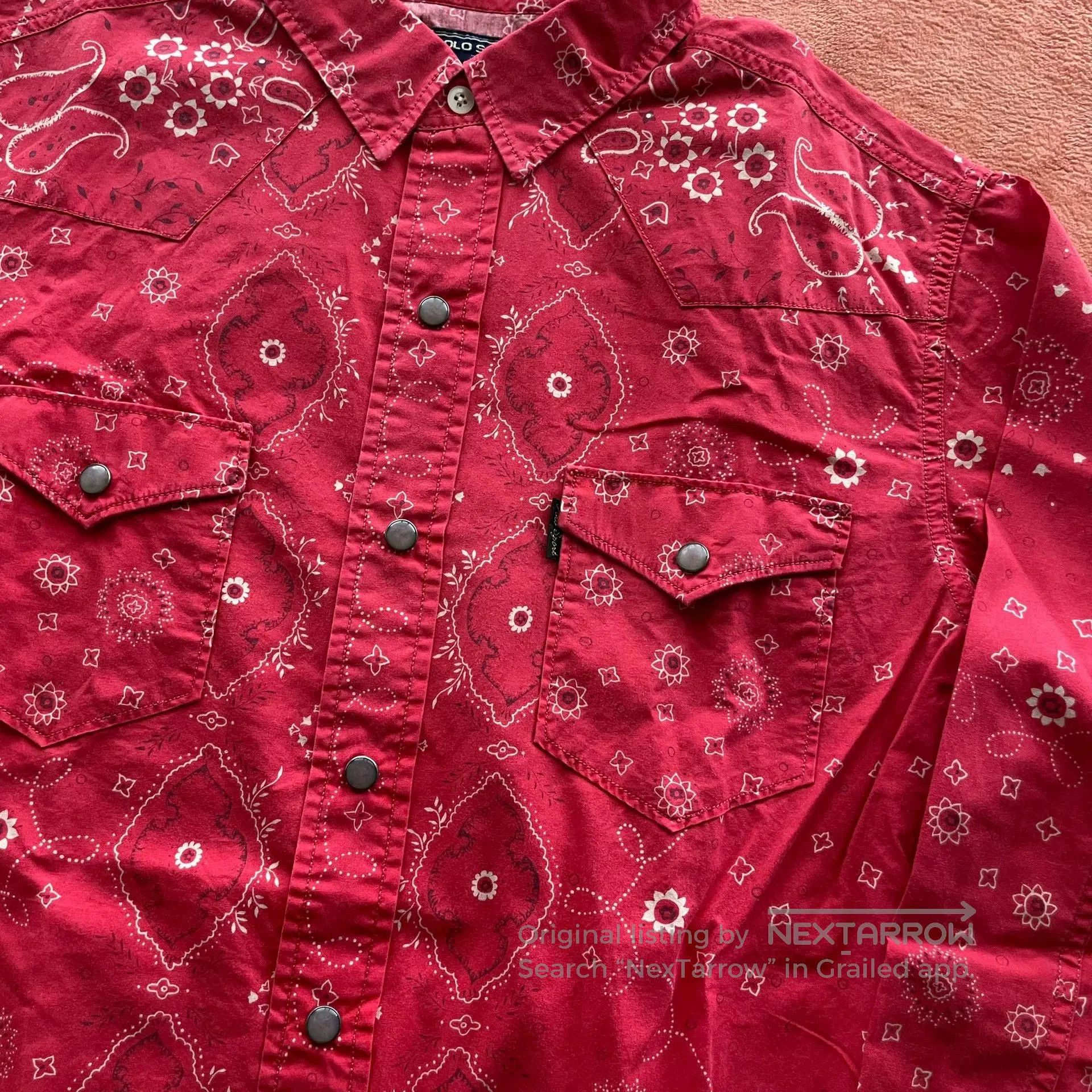 Ralph Lauren Sport Ralph Lauren Red Paisley Shirt. Size US S / EU 44-46 / 1 - 2 Thumbnail